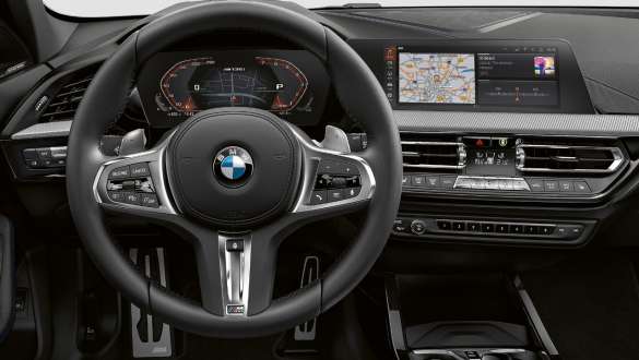 M Sports steering. BMW 1 Series with M Sports steering.