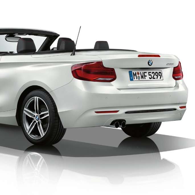 BMW 2 Series Convertible, Model Sport Line three-quarter rear shot BMW 2 Series Convertible, Model Sport Line three-quarter rear shot