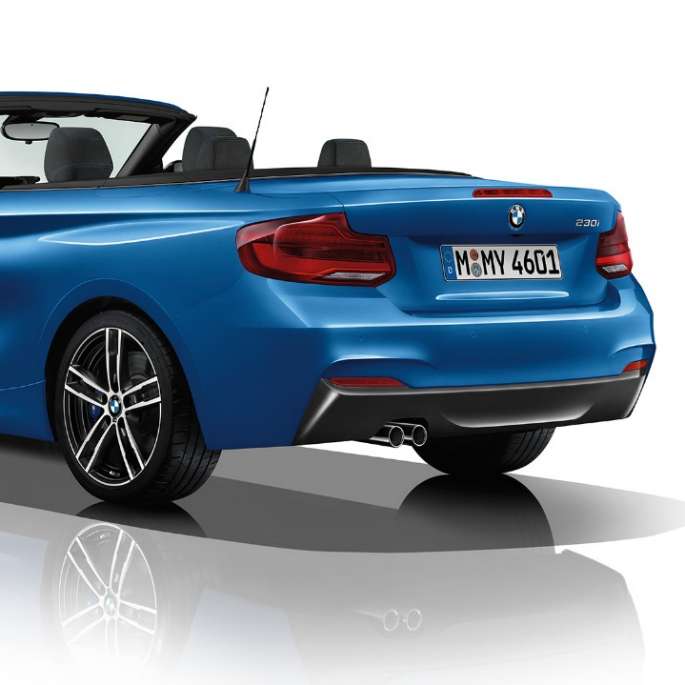 BMW 2 Series Convertible, Model M Sport three-quarter rear shot BMW 2 Series Convertible, Model M Sport three-quarter rear shot