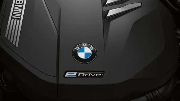 BMW 7 Series Sedan electric engine BMW 7 Series Sedan: close-up of electric engine with eDrive lettering