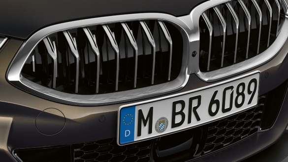 BMW M850i xDrive Dravit Grey metallic, front, Active Air Stream kidney grille. BMW M850i xDrive Dravit Grey metallic, front, Active Air Stream kidney grille.