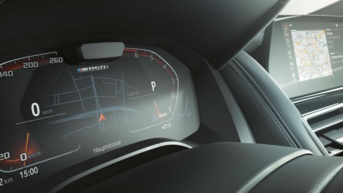 BMW M850i xDrive, instrument cluster, Driving Assistant Plus. BMW M850i xDrive, instrument cluster, Driving Assistant Plus.