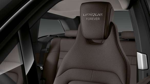 BMW i3 Unique Forever Edition I01 seat with “Unique Forever” stitching BMW i3 Unique Forever Edition I01 seat with “Unique Forever” stitching