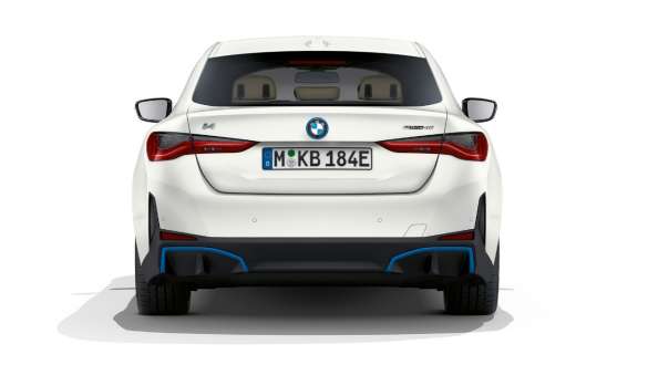 BMW i4 eDrive40 G26 2021 Mineral White rear view  BMW i4 eDrive40 G26 2021 Mineral White rear view