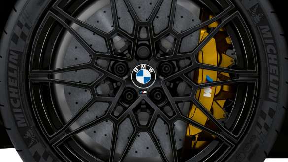 BMW M4 Competition Coupé G82 2020 M Carbon ceramic brake close-up BMW M4 Competition Coupé G82 2020 M Carbon ceramic brake close-up