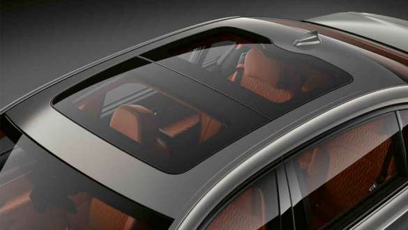 BMW M760Li xDrive Sedan G11 G12 2019 Panorama glass roof Sky Lounge BMW M760Li xDrive Sedan G11 G12 2019 Panorama glass roof Sky Lounge close-up