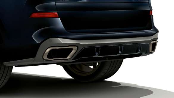 Tail pipes finishers and rear diffusor BMW X5 M50d Tail pipes finishers and rear diffusor BMW X5 M50d Carbon black metallic G05