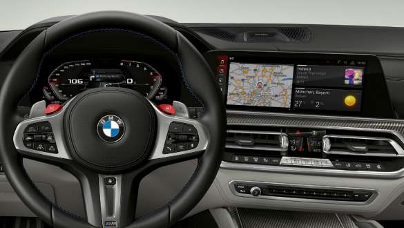 M specific instrument cluster in the BMW X5 M Competition SUV F95 M specific instrument cluster BMW X5 M Competition SUV F95 cockpit