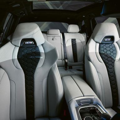 M Multifunctional seats BMW X5 M Competition SUV F95 M Multifunctional seats with illuminated X5 M logo BMW X5 M Competition SUV F95 interior