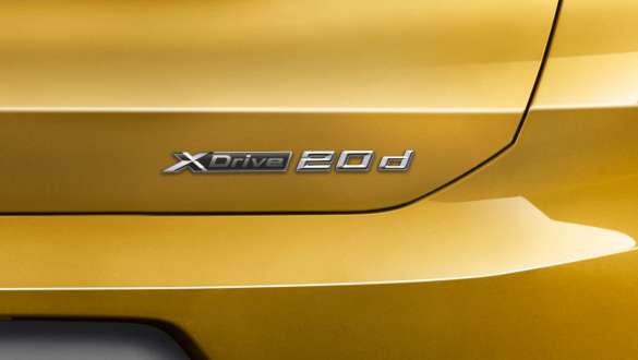 Rear view BMW X2 F39 BMW X2 xDrive 2018 F39 Galvanic Gold metallic rear view