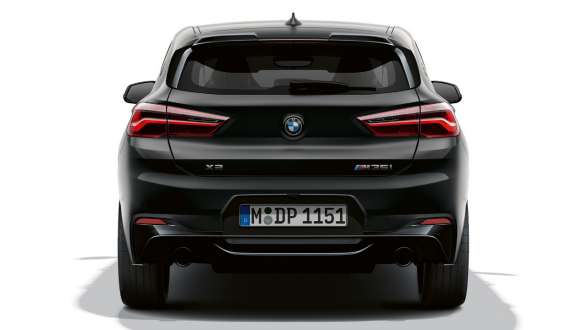 Rear view BMW X2 F39 Rear view BMW X2 F39 Sanremo Green metallic
