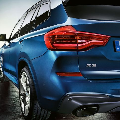 BMW X3 M40i SUV G01, three quarter rear shot with LED rear lights BMW X3 M40i SUV G01, three quarter rear shot with LED rear lights