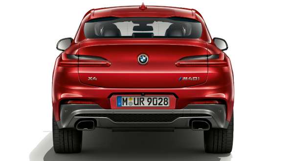Rear and rear lights BMW X4 Rear and rear lights BMW X4 M40i G02 2018 Flamenco Red brilliant effect rear view