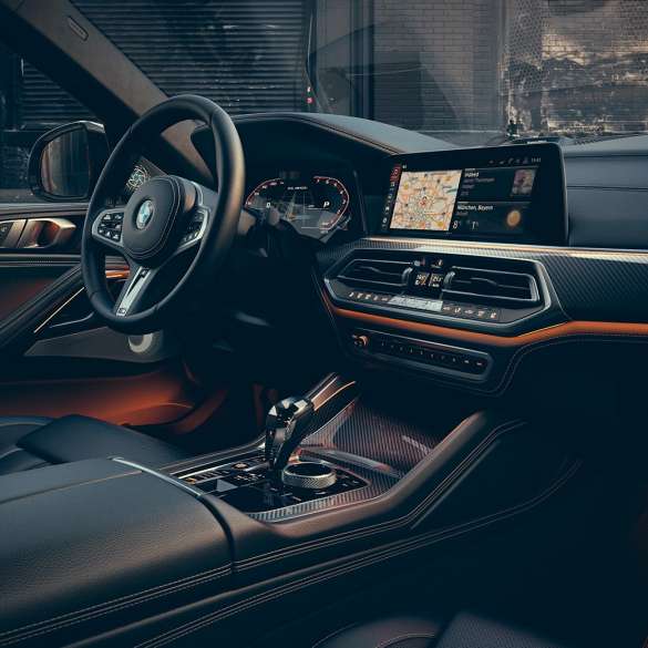 BMW X6 SUV G06 interior. The interior of the BMW X6 SUV G06.