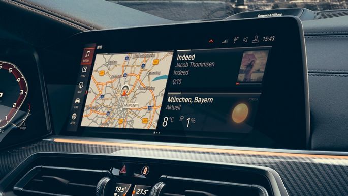 Cockpit with view of 12,3“ Displays G06. BMW X6 SUV G06 cockpit with view of 12,3“ Displays.
