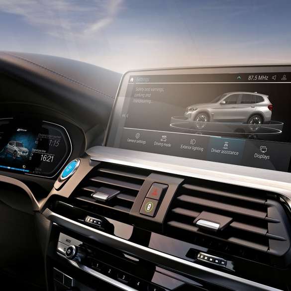 Autonomous driver assistance systems BMW iX3 G08 Control Display cockpit Autonomous driver assistance systems BMW iX3 G08 Control Display cockpit