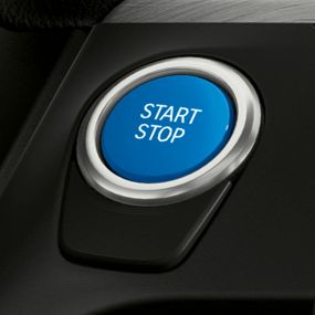 Start/Stop button in BMW i Blue BMW iX3 SUV G08 Start/Stop button in BMW i Blue BMW iX3 SUV G08 2020