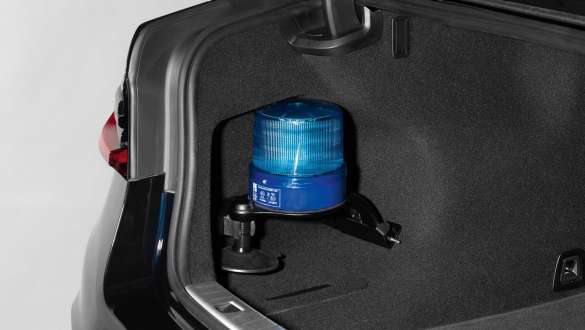 Mount for rotating beacon Rotating beacon Comet in the luggage compartment