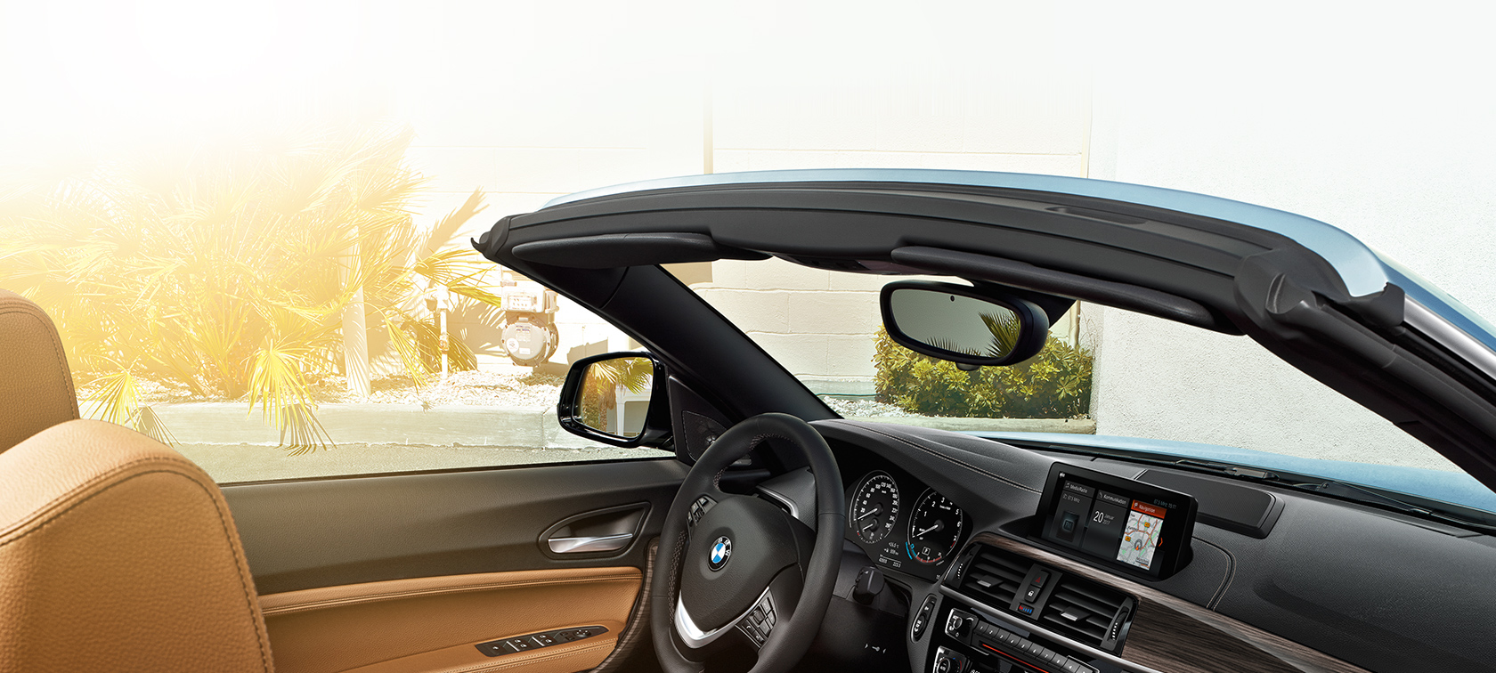 BMW 2-Series Convertible front window view BMW 2-Series Convertible front window view
