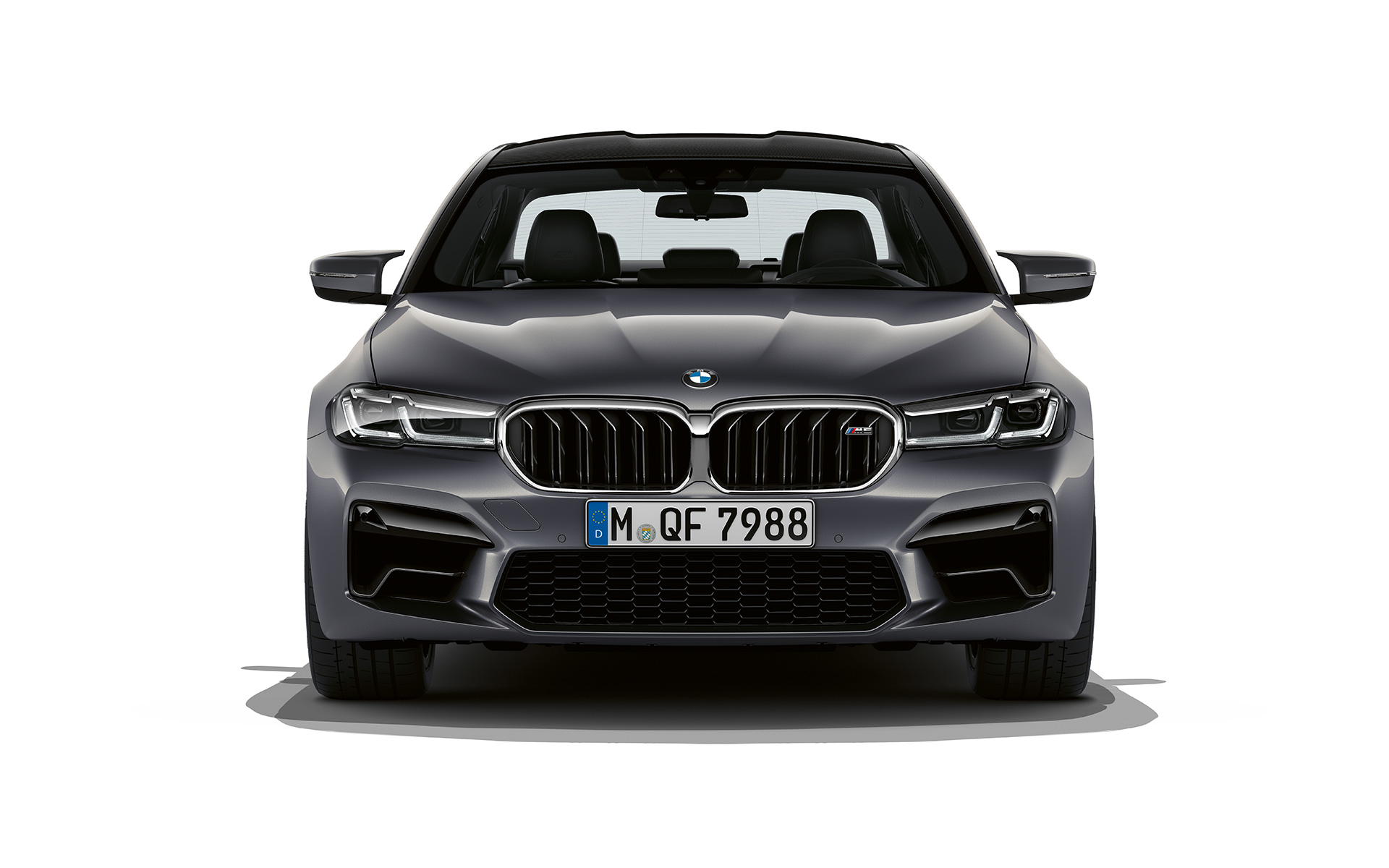 BMW M5 F90 LCI Facelift 2020 Brands Hatch Grey metallic front view