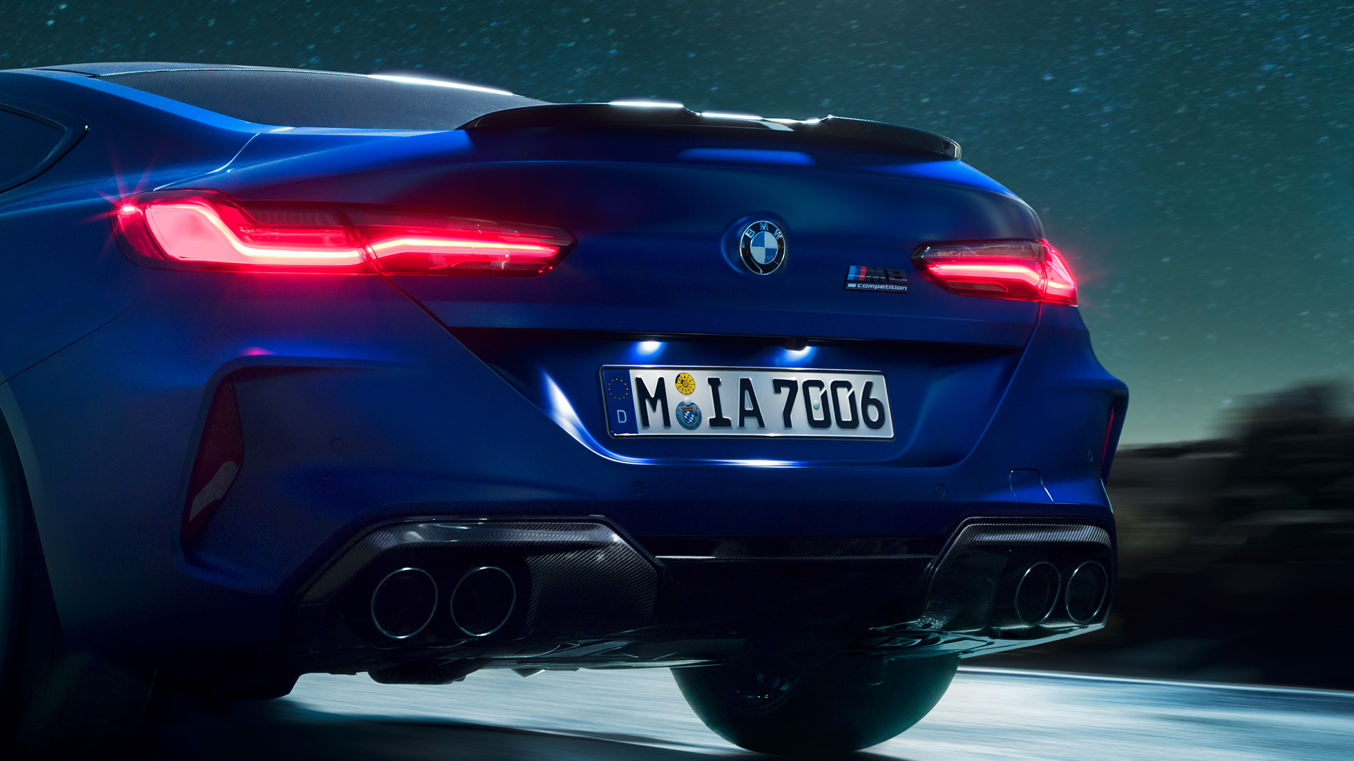 BMW m8 Black Rear