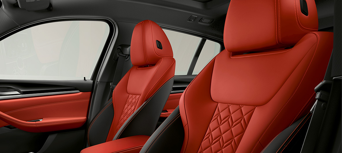 BMW Individual extended leather trim 'Merino' Fiona Red/Black BMW X4 BMW Individual extended leather trim 'Merino' Fiona Red/Black BMW X4 G02 2018 interior