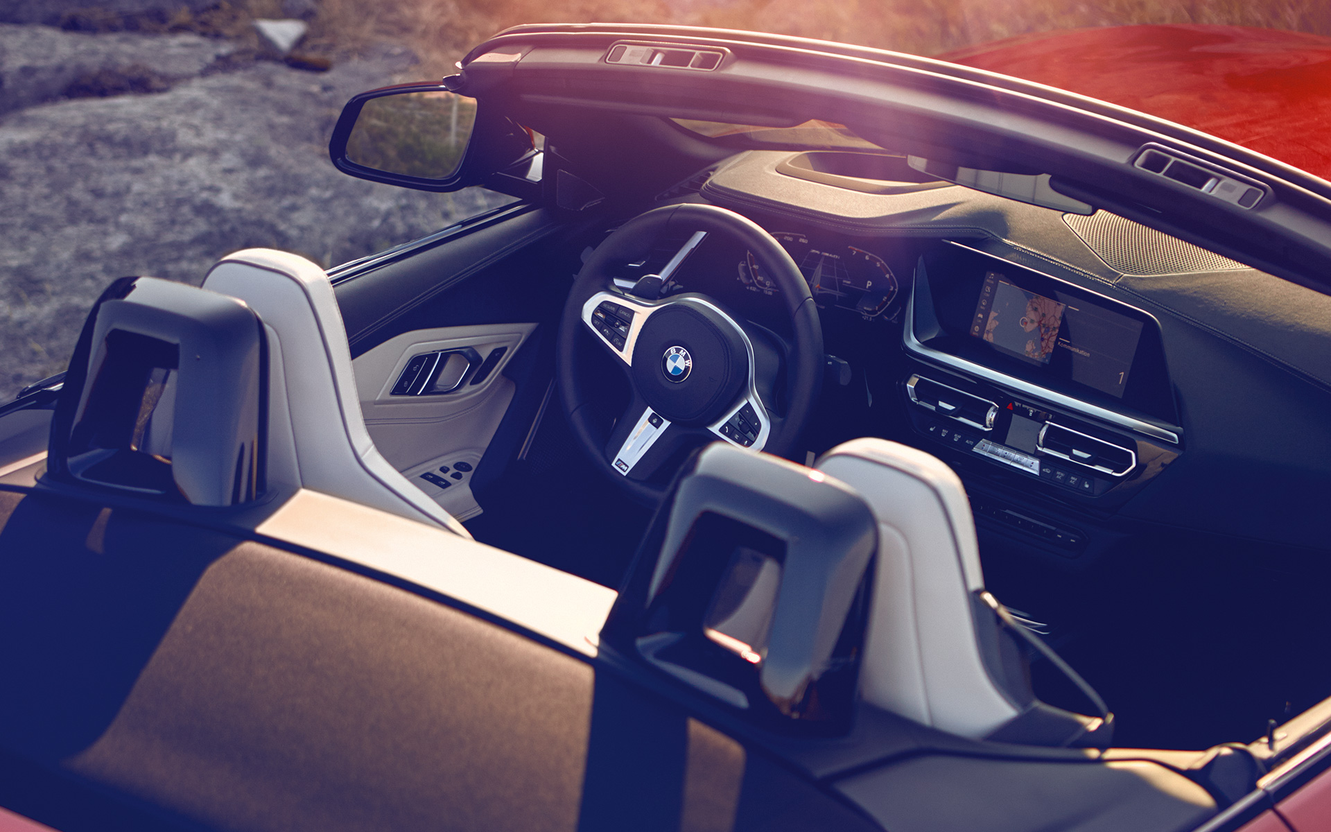 BMW Z4 Roadster (G29) bird's eye view on cockpit