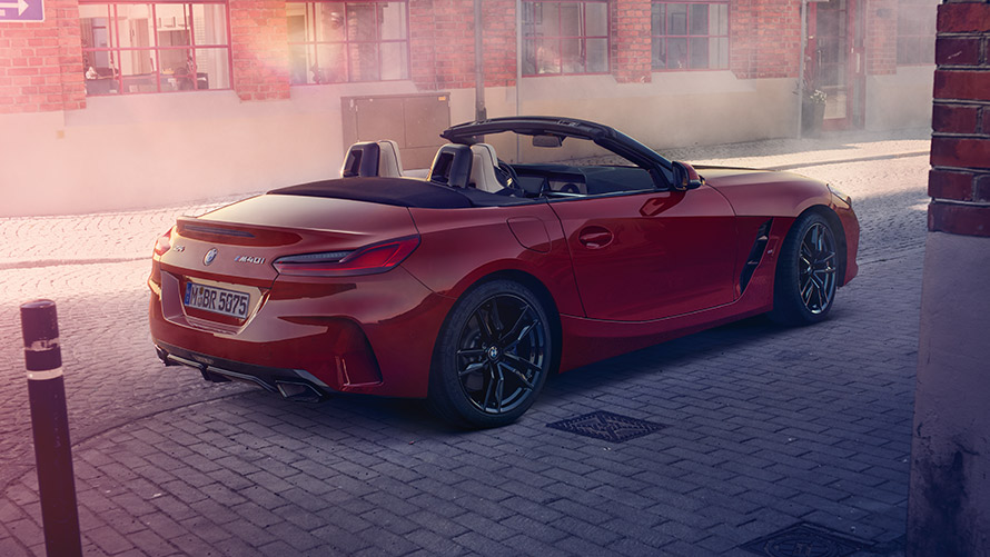 BMW Z4 Roadster (G29) side view on a street BMW Z4 Roadster (G29) side view on a street