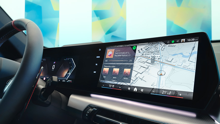 BMW interior display with Operating System 9 BMW interior BMW Maps on display with Operating System 9