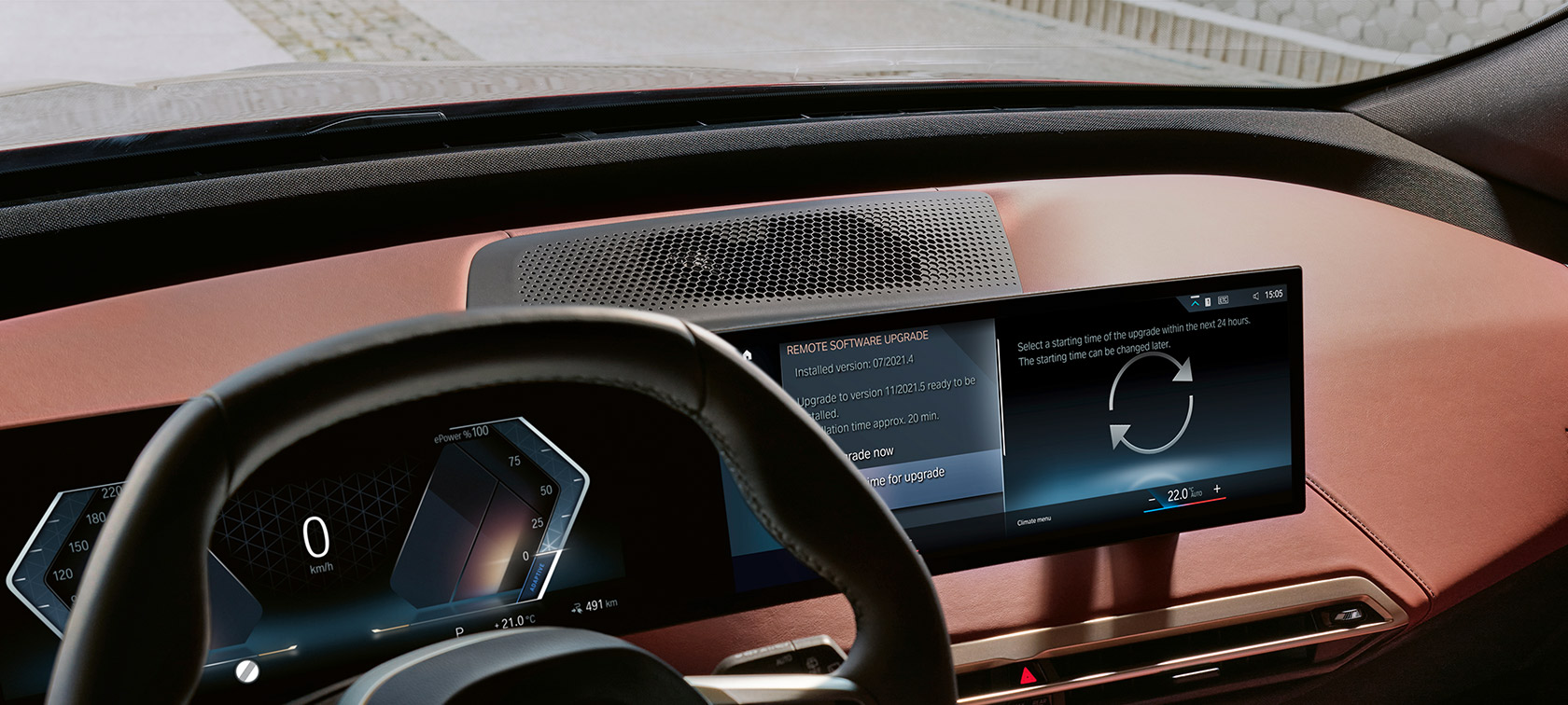 Remote Software Upgrade overview Remote Software Upgrade cockpit BMW iX