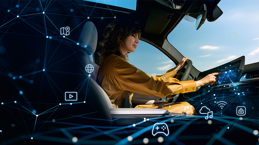 BMW Digital Premium BMW ConnectedDrive Upgrades BMW Digital Premium BMW ConnectedDrive Upgrades Woman in BMW
