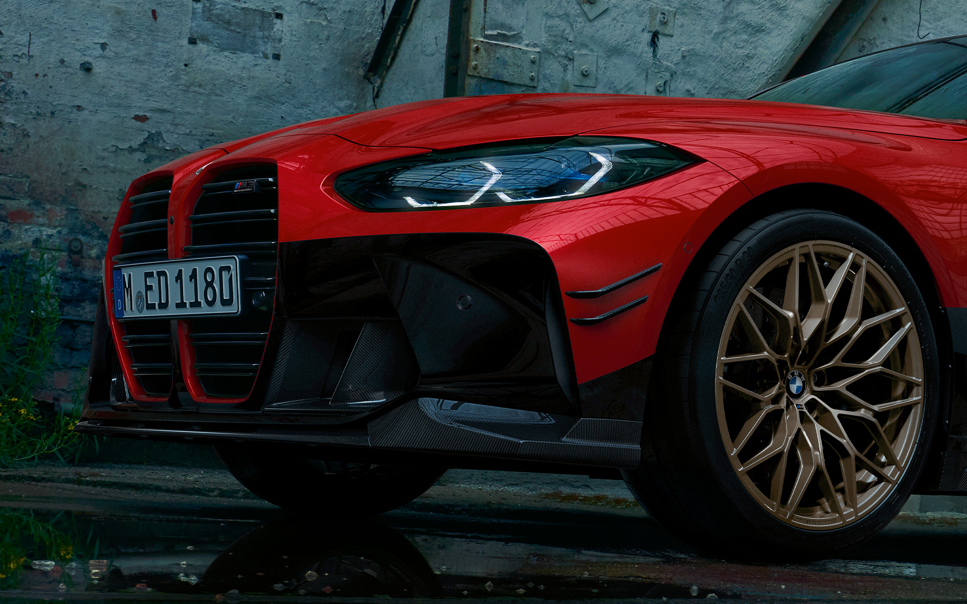 BMW M Performance Parts BMW M3 G80 three-quarter front view 