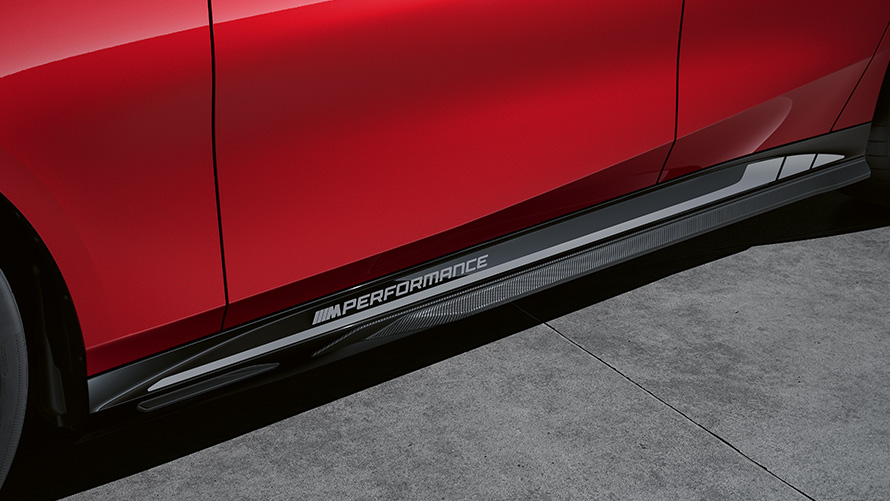 M Performance side sill extension, carbon, left.