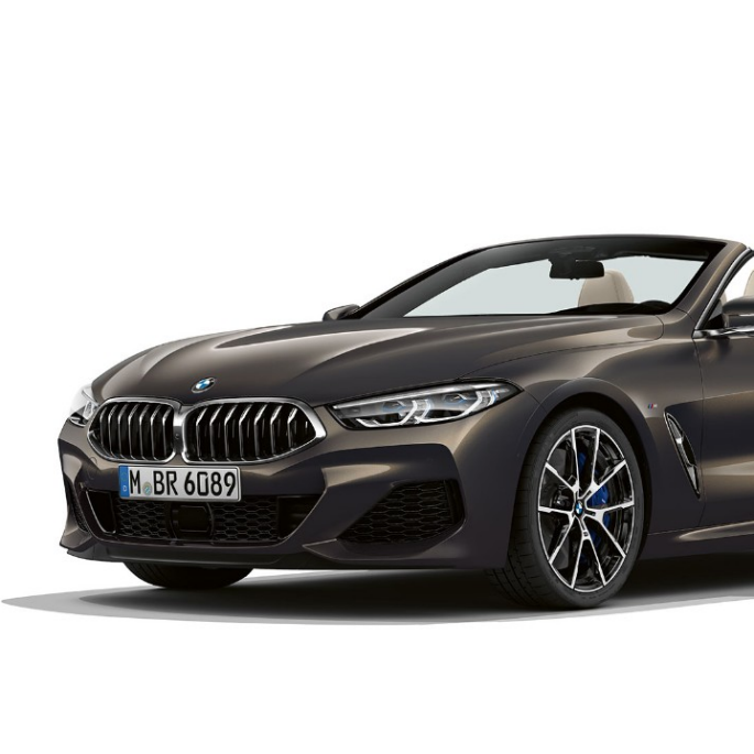 BMW M850i xDrive, Dravit Grey metallic, three-quarter view front. BMW M850i xDrive, Dravit Grey metallic, three-quarter view front.