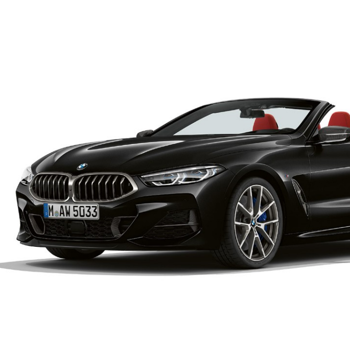 BMW M850i xDrive, Carbon Black metallic, three-quarter view front. BMW M850i xDrive, Carbon Black metallic, three-quarter view front.